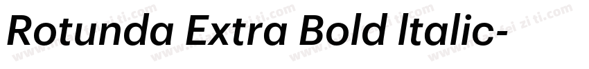Rotunda Extra Bold ltalic字体转换